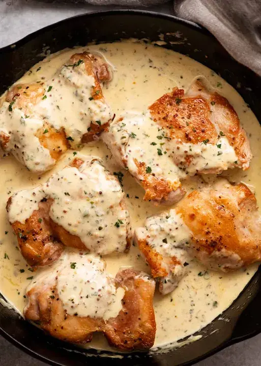 Chicken in creamy mustard sauce